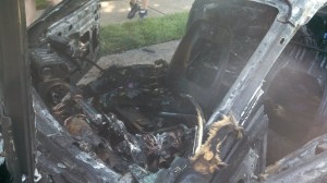 My Mustang the day after the fire.