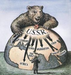 The picture above shows the U.S.S.R. as bear spreading to the southern hemisphere. The bear is supposed to symbolize communism and how fast it is spreading throughout the world.