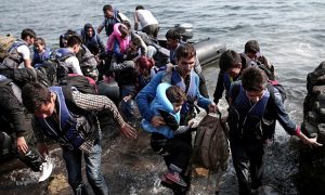The Gaurdian reports on refugees landing on the shores of Greek Islands like Lesbos in order to seek entrance into the European Union this past Fall.