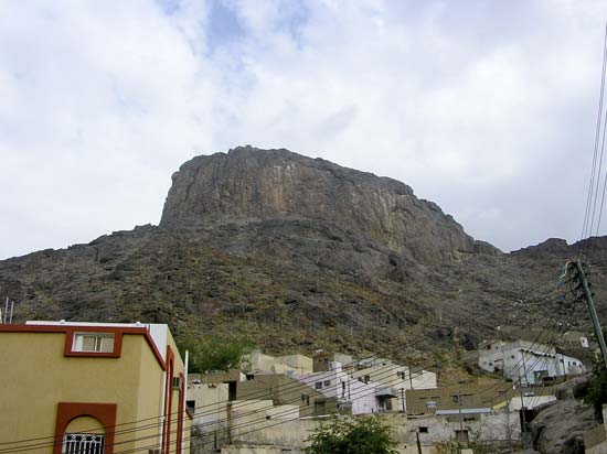 The Mountain of Light (Jabal al-Nūr), near Mecca, Saudi Arabia, where Muhammad experienced the presence of the archangel Gabriel and the process of the Qurʾānic revelation began.