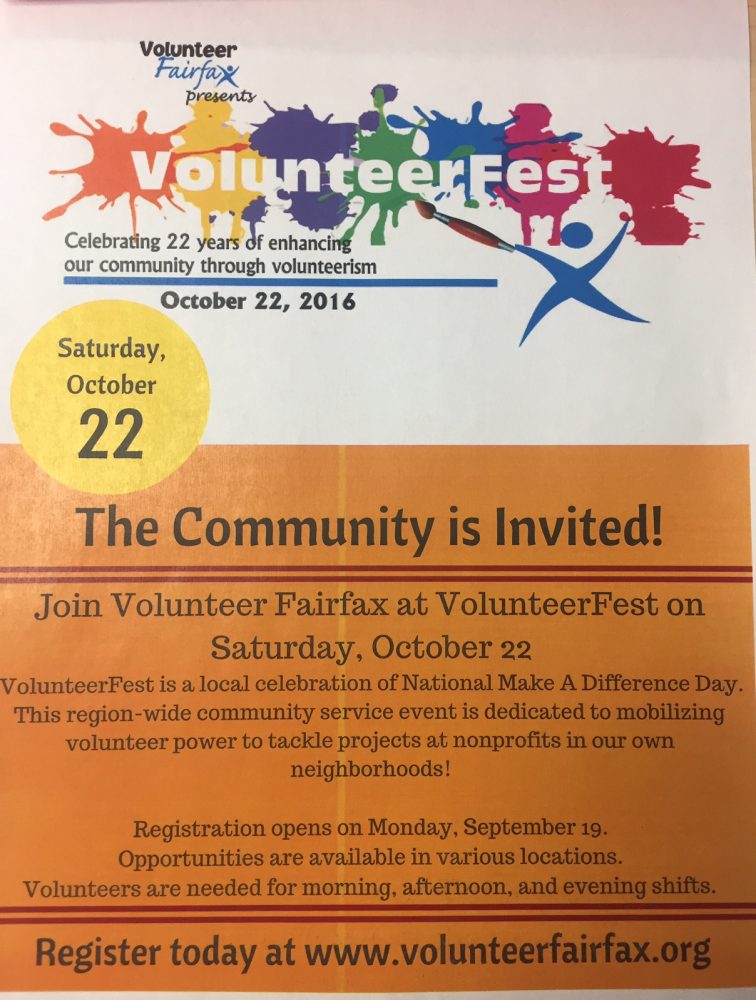 Volunteerfest 2016! Sat. Oct 22nd!
