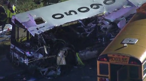 School Bus & Passenger Bus Crash in Baltimore