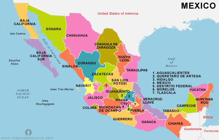 Image result for states of Mexico