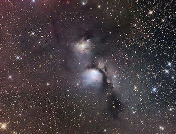 Interstellar dust clouds in constellation of Orion