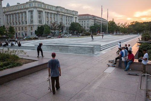 freedom plaza skateboarding