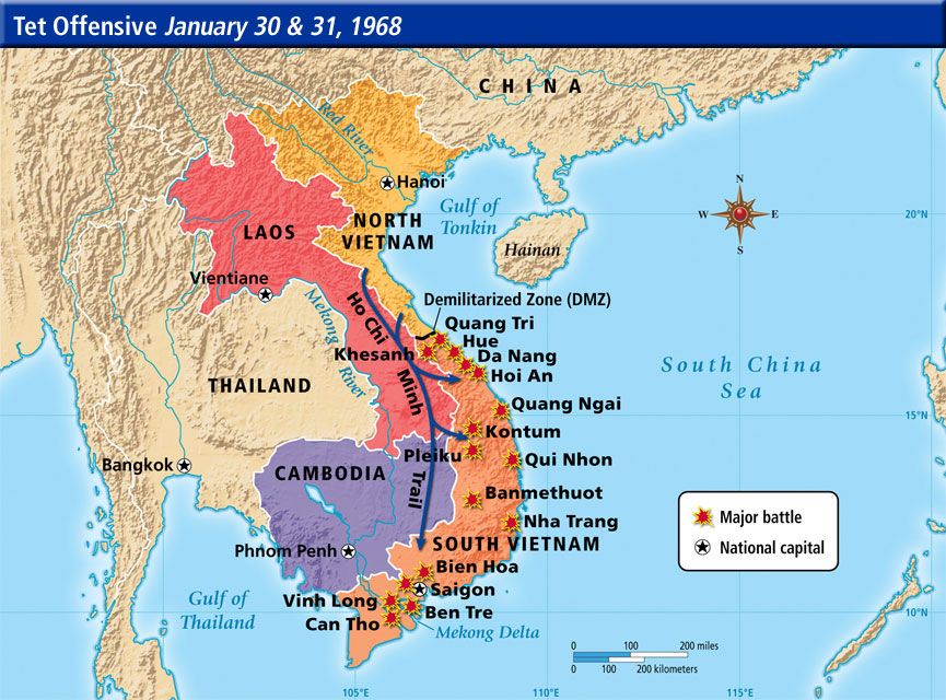 Image result for vietnam war map