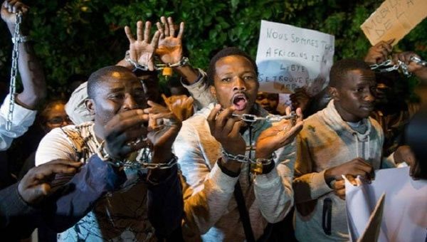 Protests in Europe over the slavery of migrants in Libya.