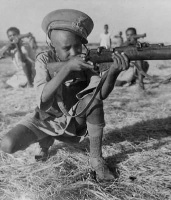 Young boys fighting Italy for the freedom of  modern Ethiopia in 1935