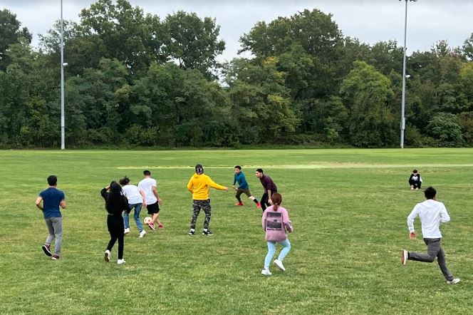 Soccer builds community through teamwork.  