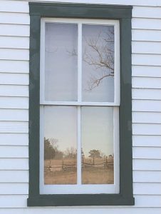 A reflection in the Brawner Farmhouse window.  11/26/22. The Brawner Farmstead property played a significant role in the Second Battle of Manassas 1862.  