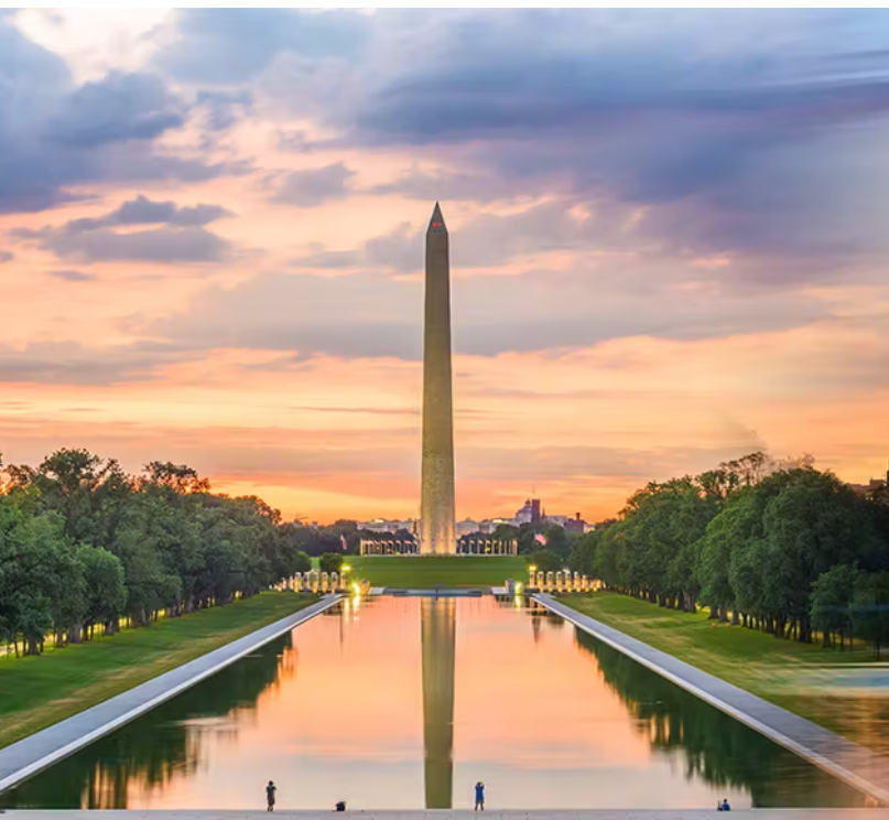 The Washington Monument was built from 1848-1884