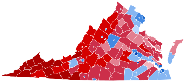 2024 Presidential Election Results County by County in Virginia