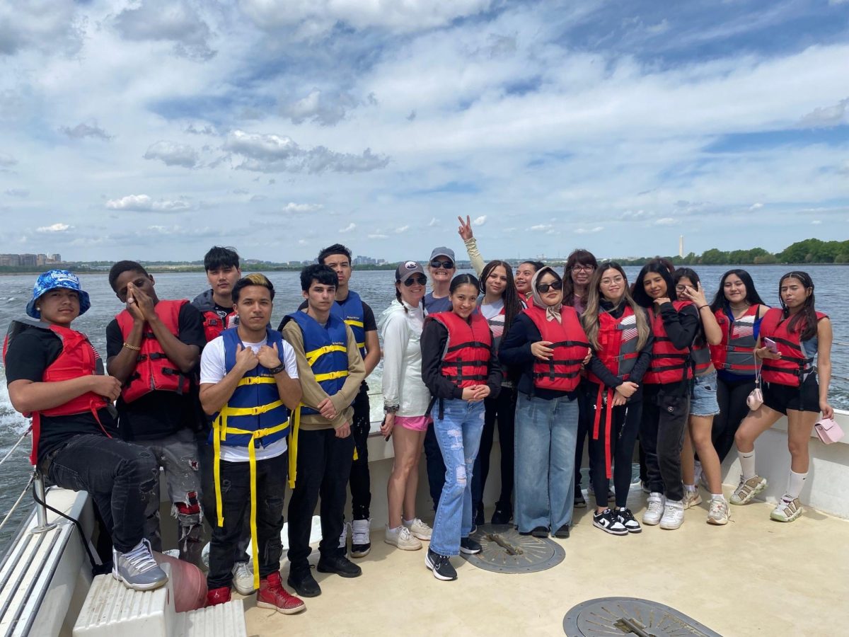 Environmental Science students explore the Potomac River on Earth Day; April 22, 2025.