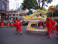 Traditional Dragon Dance (Photo credit: NguyenTrung)