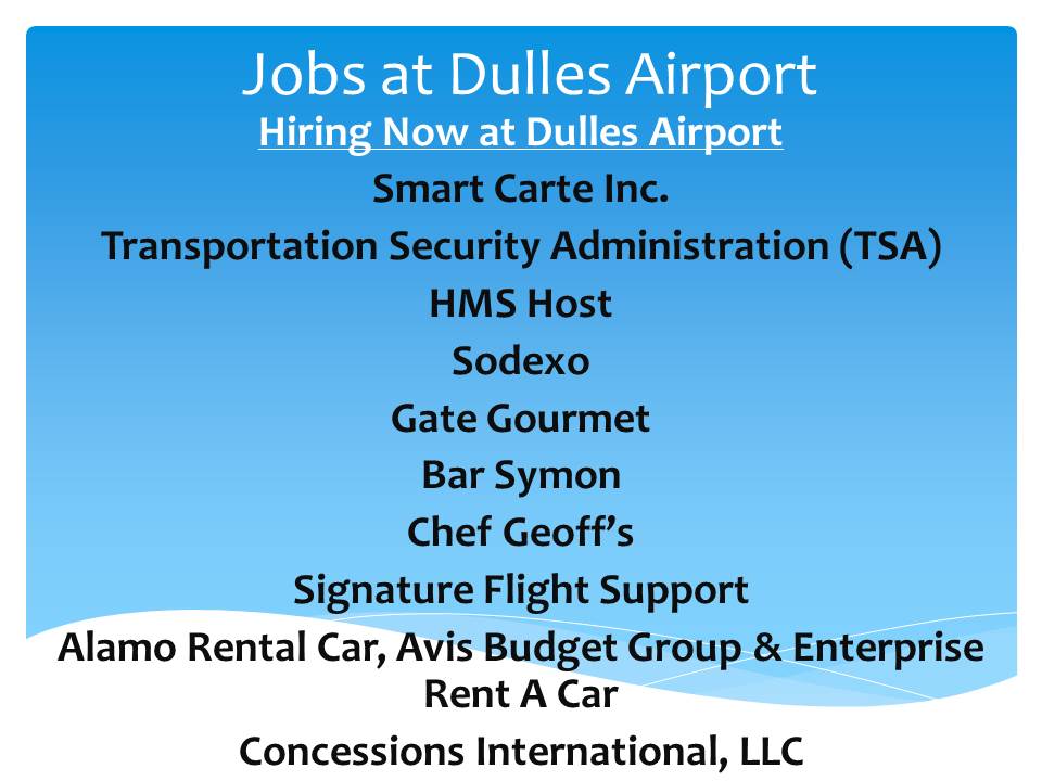 Job At Dulles International Airport