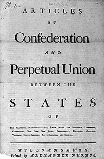 The Articles Of Confederation; From Weakness to a New Plan