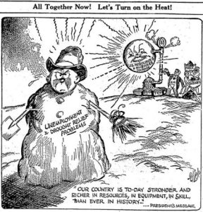 hoover-snowman-unemployment-turn-up-the-heat-appleton-post-crescent-4-dec-1930